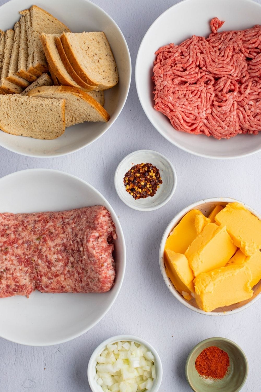 Hanky Panky Ingredients: Ground Beef, Ground Pork Sausage, Sliced Cocktail Bread, Pepper and Cheese