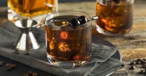 Homemade Boozy Coffee Cocktails with Bourbon and Cherries