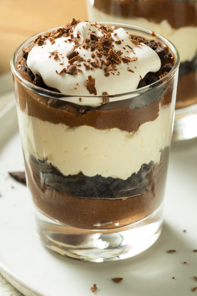 Homemade Chocolate Trifle with Whipped Cream