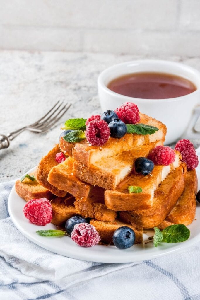 Homemade French Toast Sticks with Berries