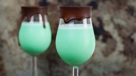 Homemade Grasshopper Cocktail with Chocolate
