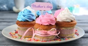 Homemade Mother's Day Cupcakes with Cream Frosting