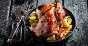 Homemade Roasted Pheasant with Tomatoes and Carrots