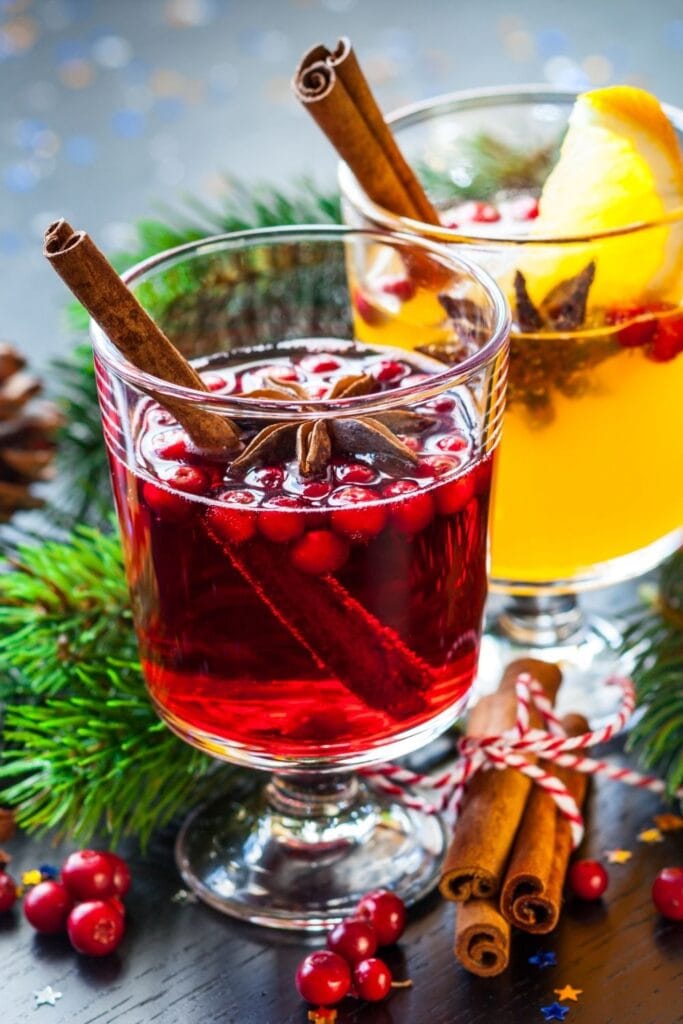 Orange and Cranberry Punch with Cinnamon