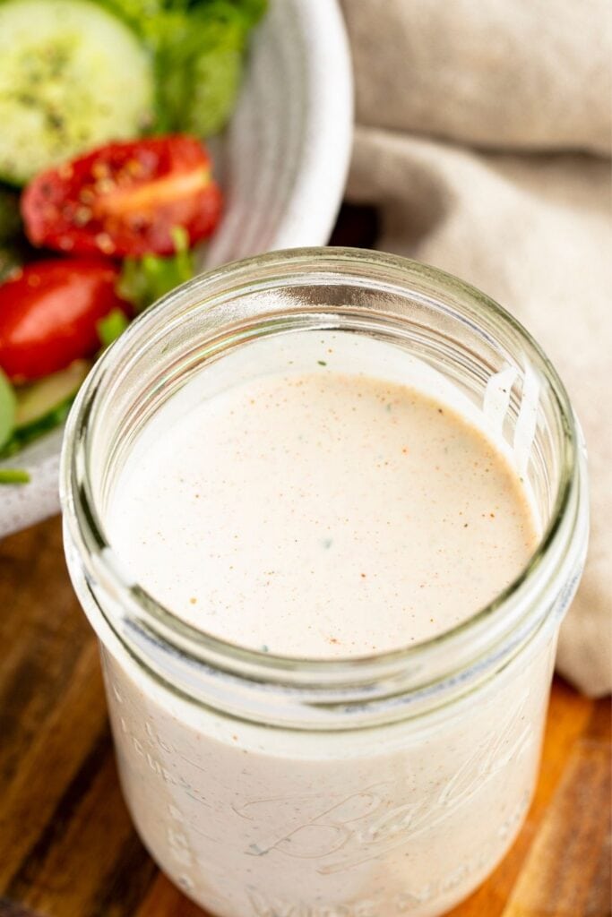 Ranch Dressing in a Jar with Vegetables
