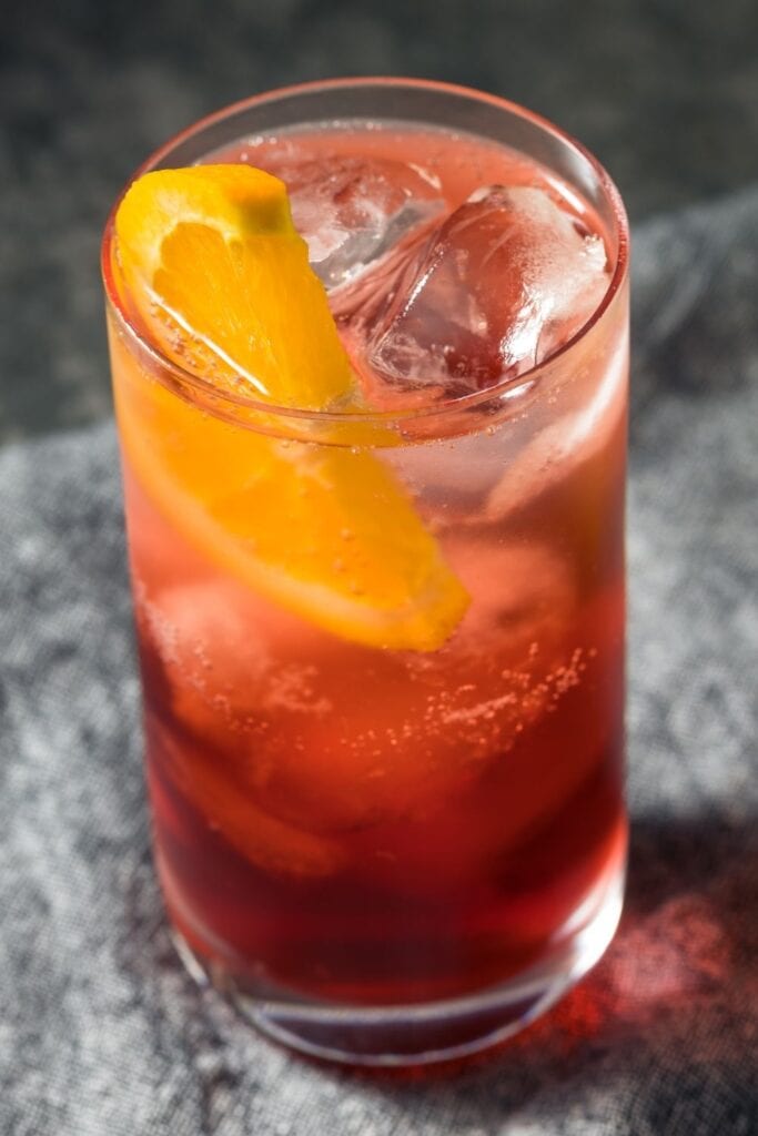 Refreshing Americano Cocktail with Orange