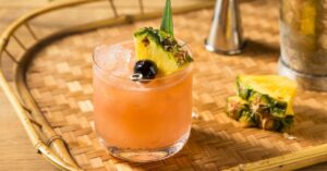 Refreshing Mai Tai Cocktail with Fresh Pineapple