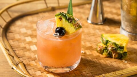 Refreshing Mai Tai Cocktail with Fresh Pineapple