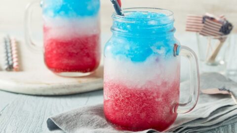 Refreshing Patriotic Slushie Vodka Cocktail