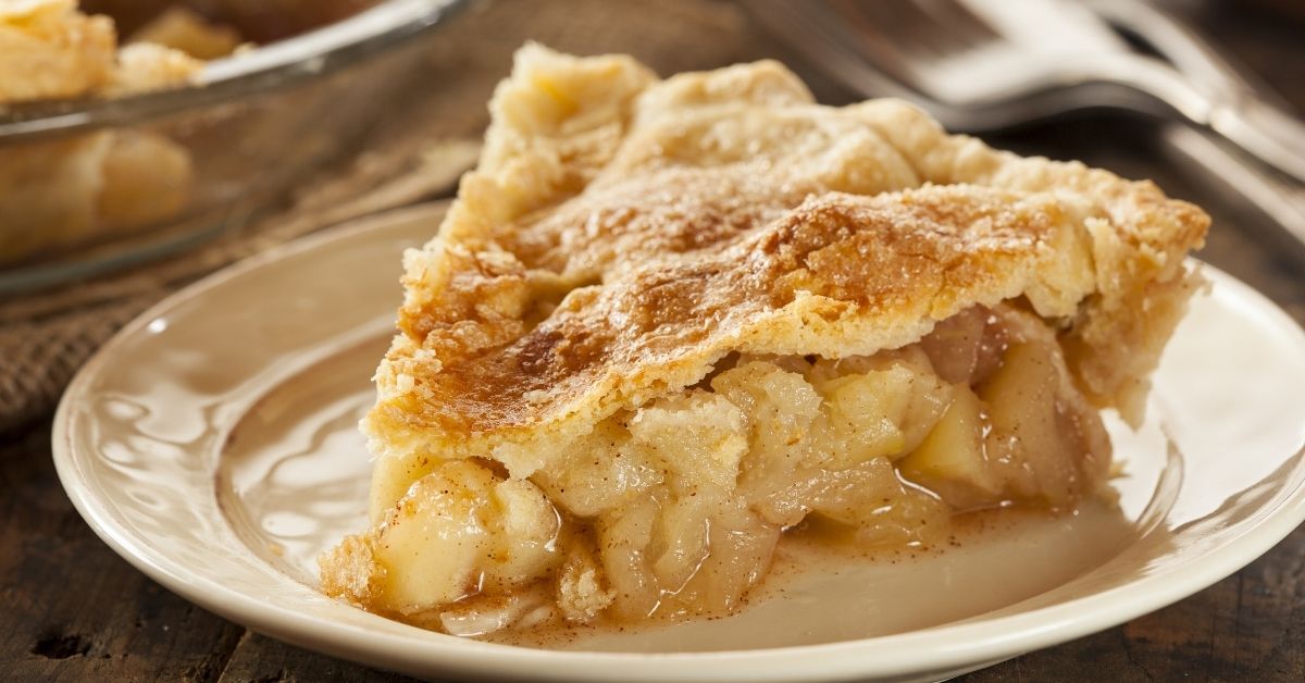 Slice of Homemade Organic Apple Pie