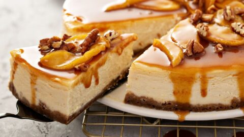 Sweet Apple Caramel Cheesecake for Thanksgiving