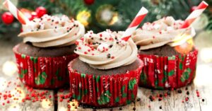 Sweet Homemade Christmas Chocolate Cupcakes