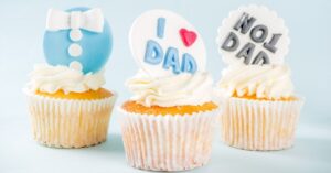 Sweet Homemade Father's Day Themed Vanilla Cupcakes