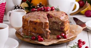 Sweet Homemade Orange and Cranberry Cake