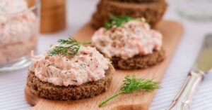 Appetizing Smoked Salmon with Cream Cheese and Dill