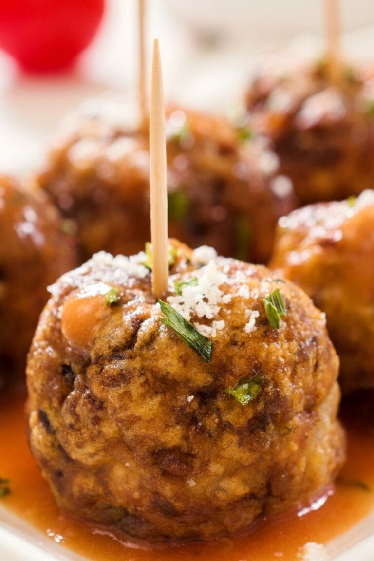 20 Best Meatball Appetizers Insanely Good   Beef Meatballs In Tomato Sauce 768x1152 