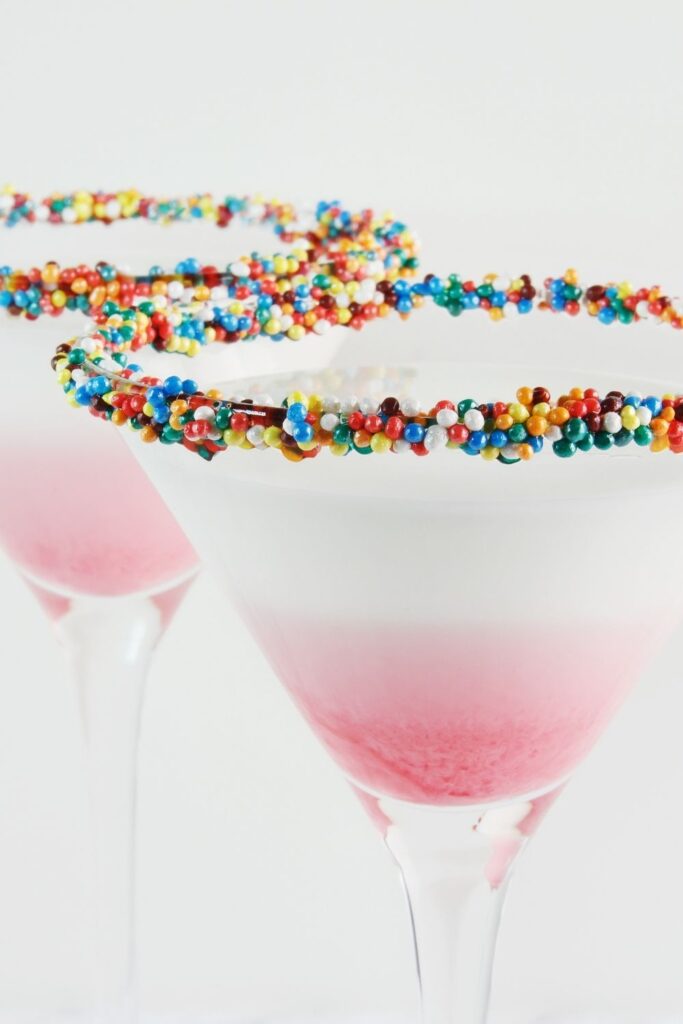 Birthday Cake Martini with Sprinkles
