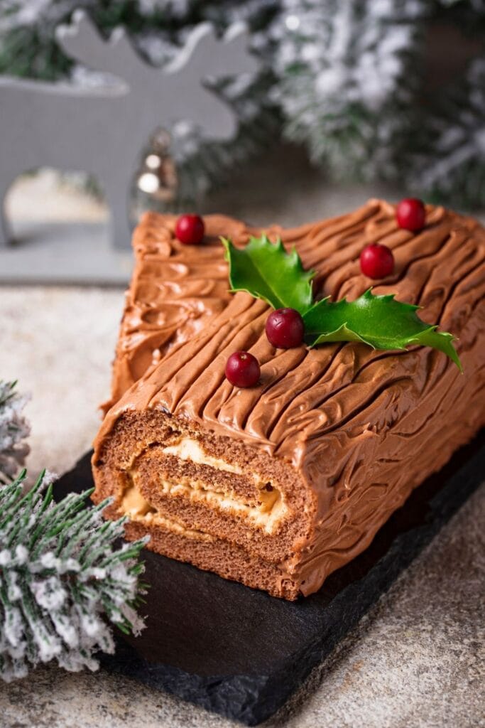 Buche De Noel or Yule Log Dessert
