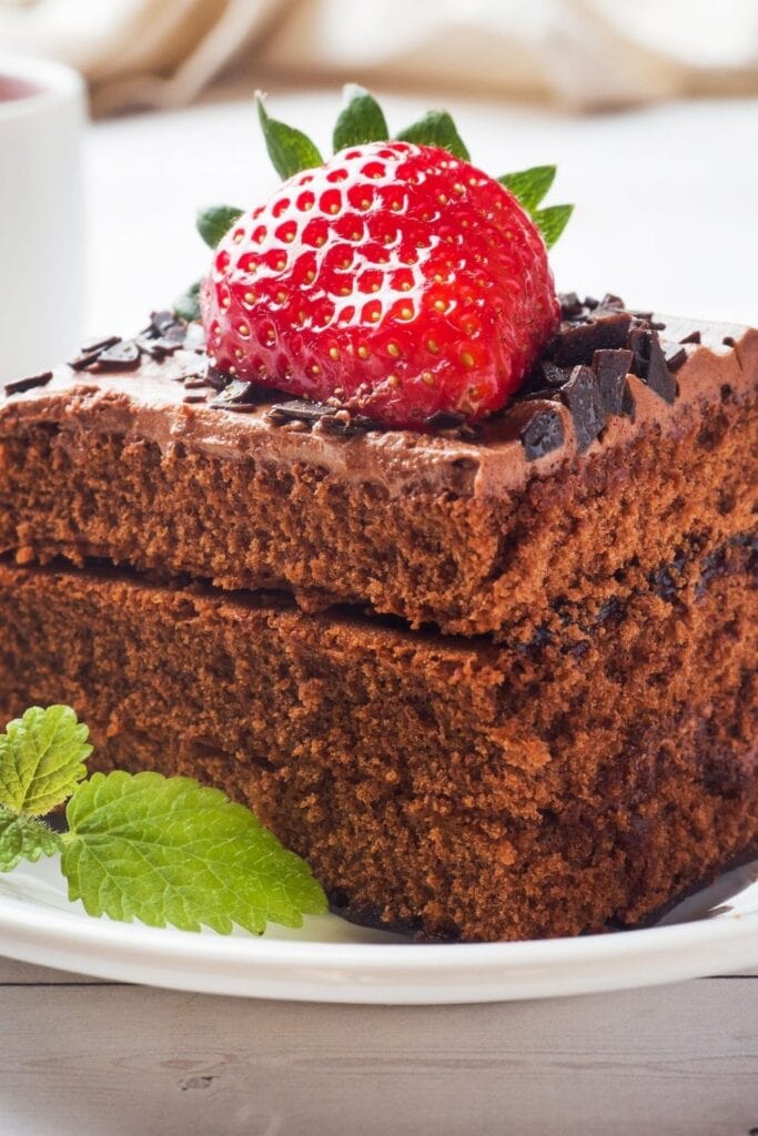 Chocolate Truffle Cake with Fresh Strawberry