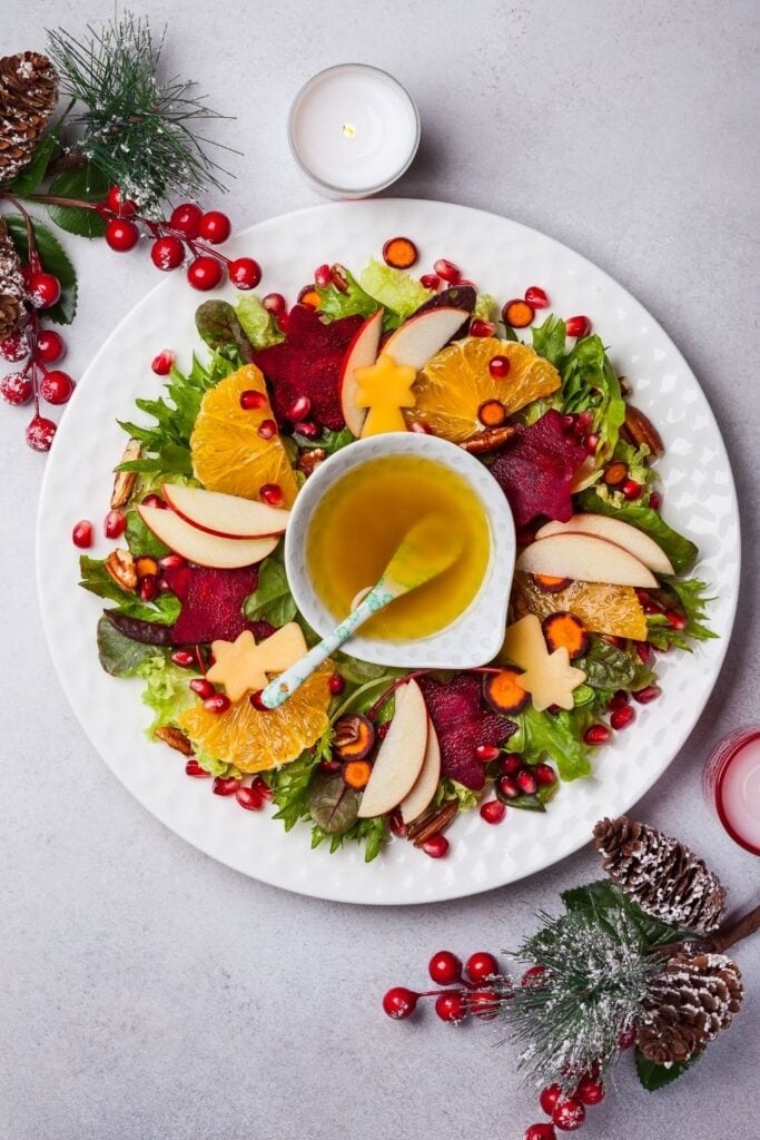 Christmas Eve Salad with Pomegranate, Beetroots and Oranges