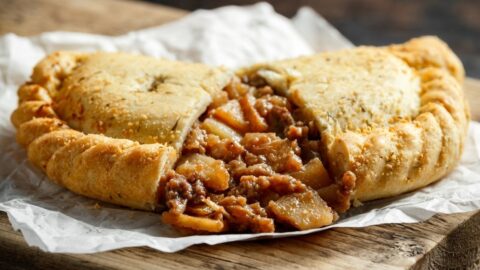 Delicious British Cornish Pie Filled with Beef Meat