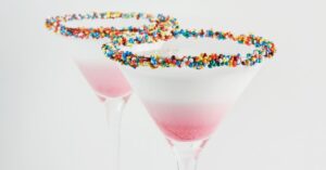 Homemade Birthday Cake Martini with Sprinkles