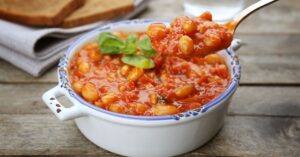Homemade Butter Bean with Tomato Sauce