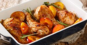 Homemade Chicken Casserole with Apricot and Rosemary