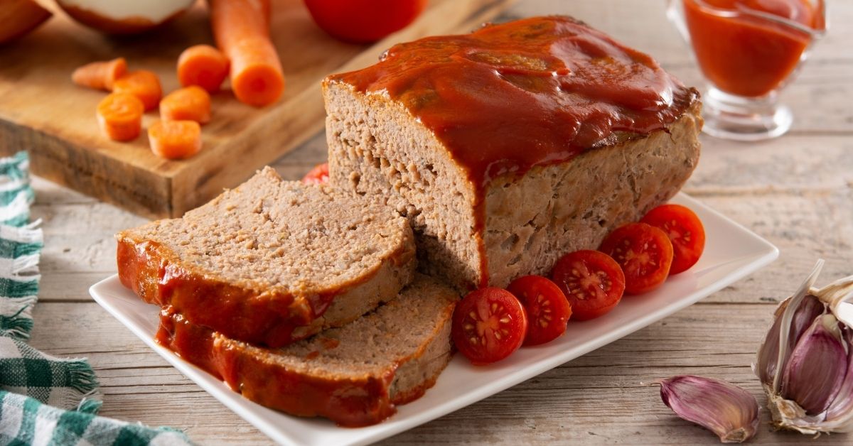 Homemade Ground Beef Meatloaf with Ketchup