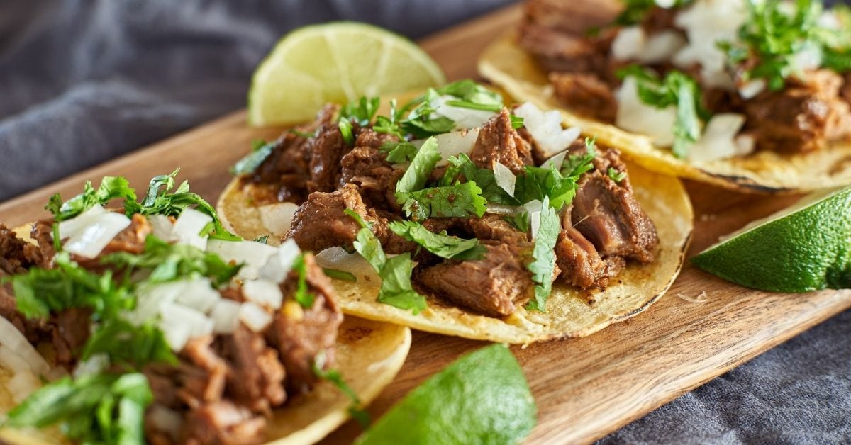 Homemade Mexican Beef Tacos with Lime
