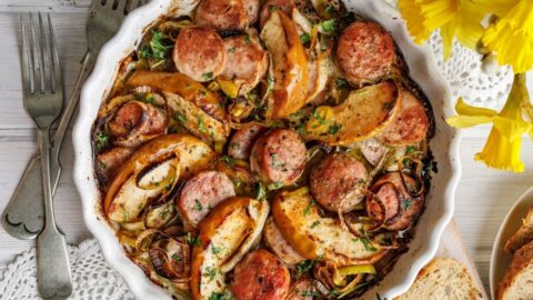 Homemade Sausage Casserole with Bread