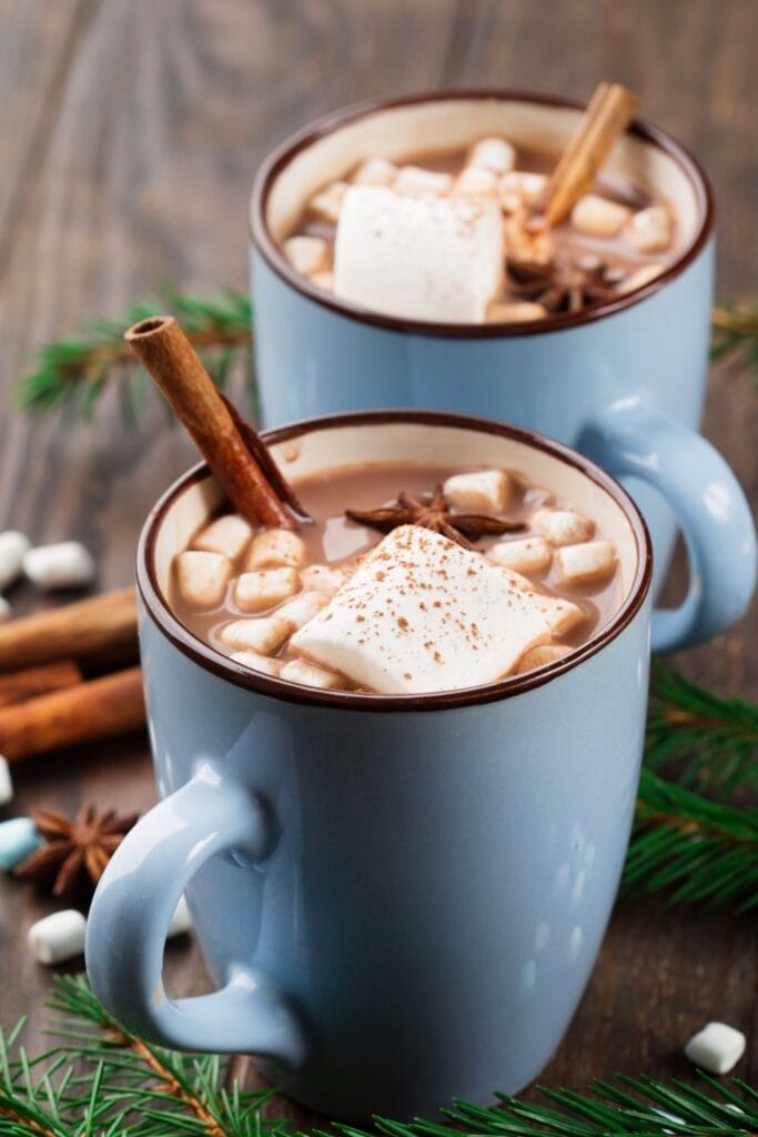 Rich and Creamy Hot Chocolate with Marshmallows and Cinnamon