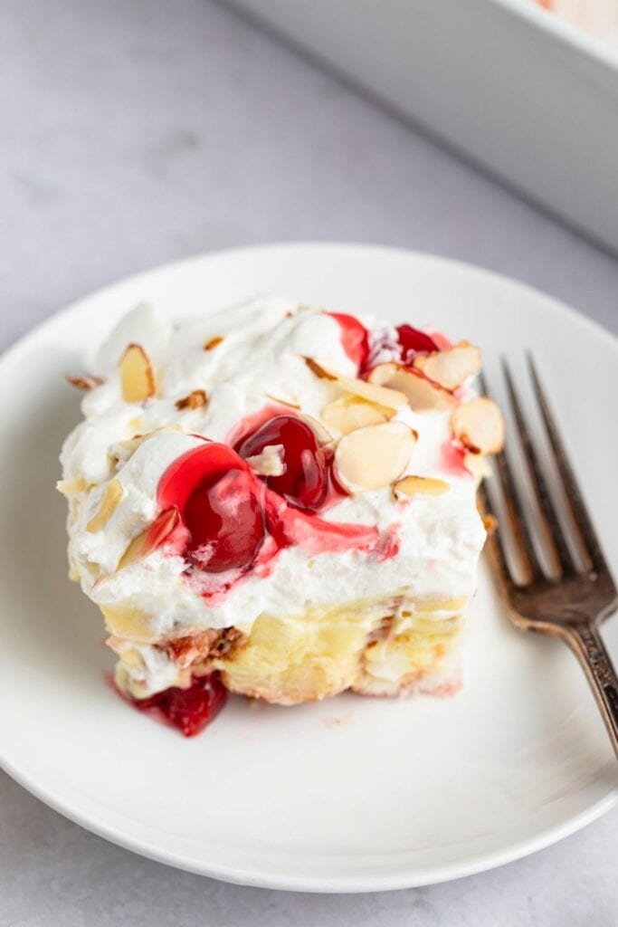 Slice of Heaven on Earth Cake with Cherry Pie Filling