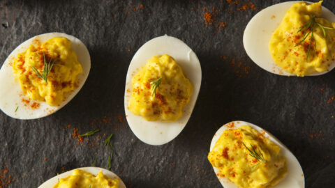 Spicy Deviled Eggs with Paprika and Dill