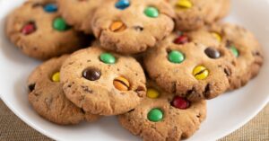 Sweet Homemade Cookies with Chocolate Candies