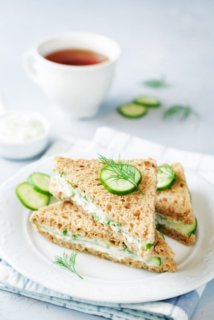 Tea Sandwich with Dill and Cucumber