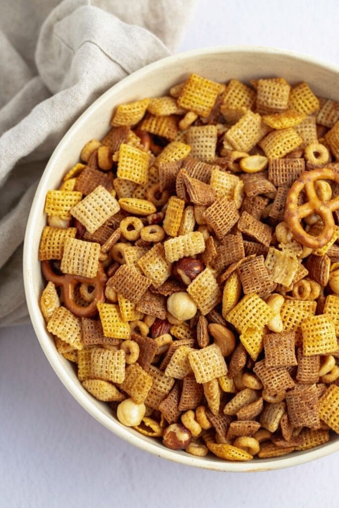 Texas Trash: Salty Snack Mix with Cereals and Pretzels