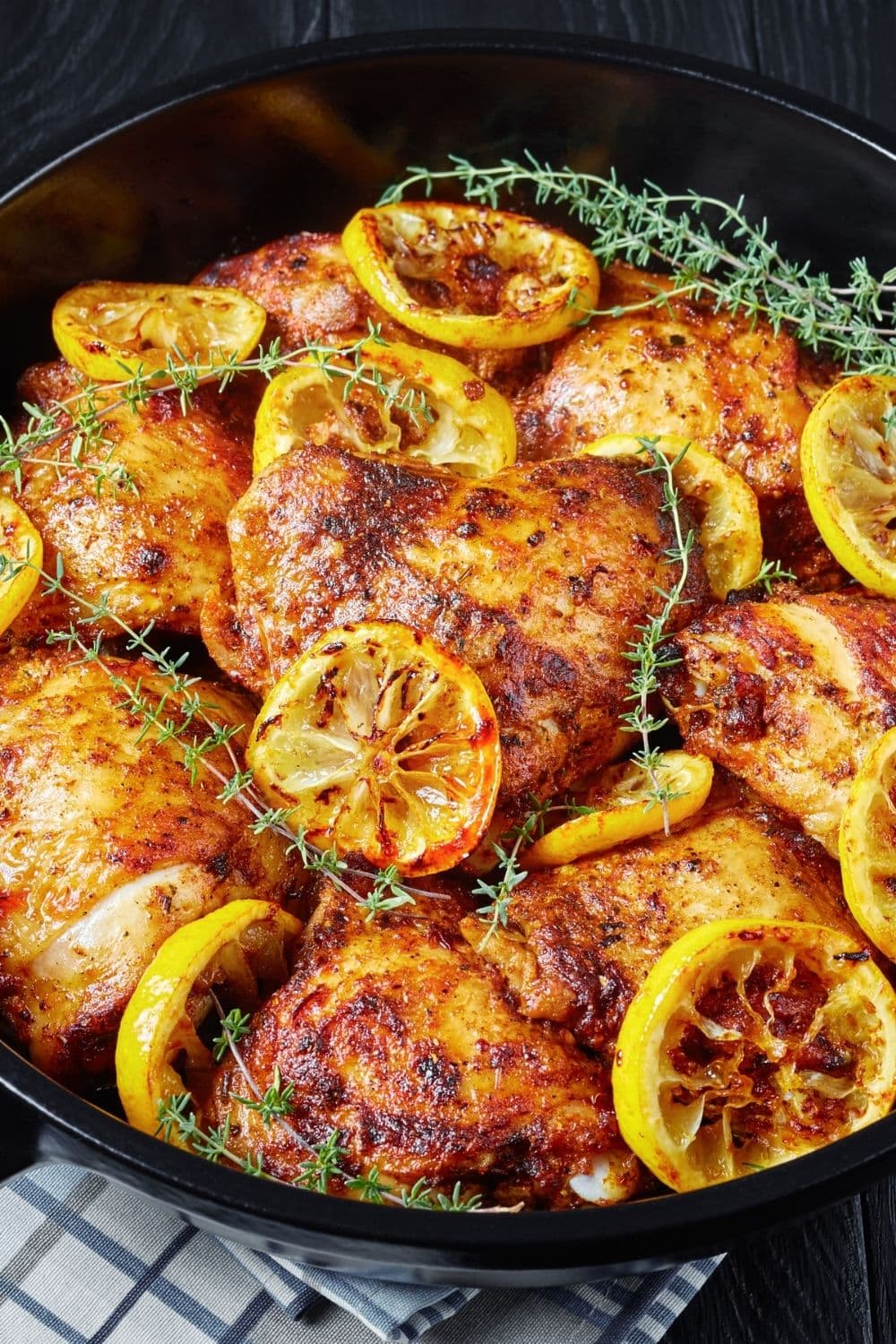 Baked Chicken Thighs with Roasted Lemon Slices