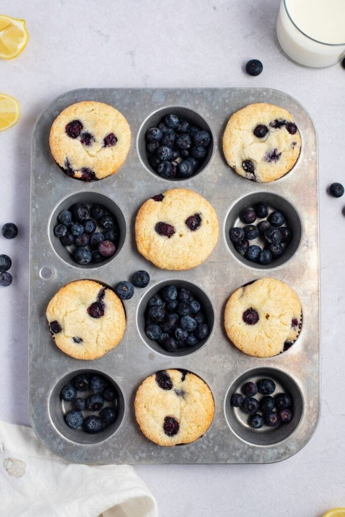 Blueberry Muffins in a Muffin Pan