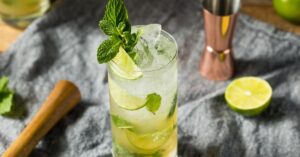 Boozy Mojito Cocktail with Lime