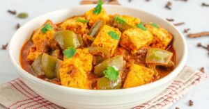 Bowl of Homemade Curry Tofu