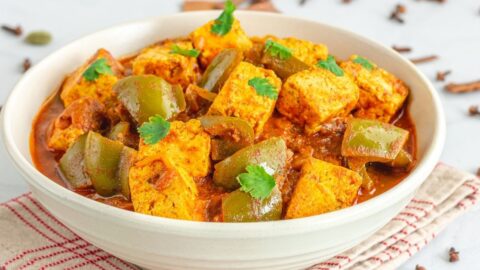 Bowl of Homemade Curry Tofu