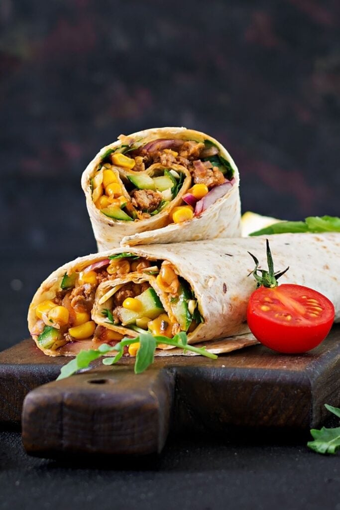 Burritos Beef and Vegetable Wraps