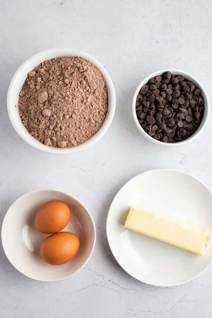 Chocolate Cake Mix Cookie Ingredients: Chocolate Cake Mix, Butter, Eggs, Chocolate Chips