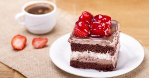 Chocolate Cake with Fresh Strawberries