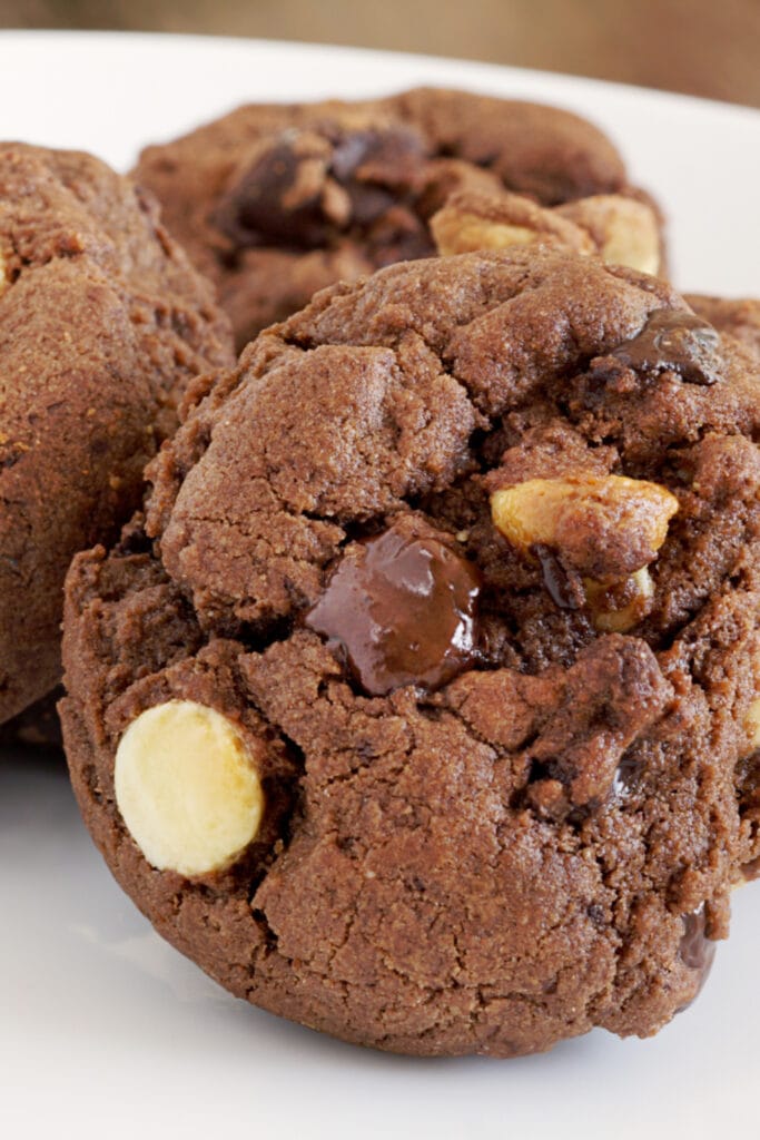 Dark Chocolate Cookies with Nuts