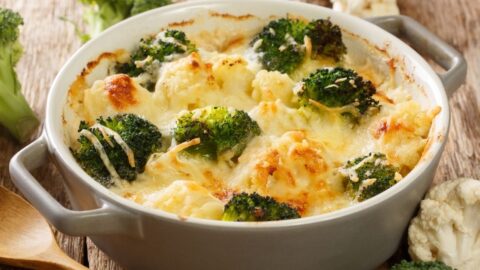 Homemade Cauliflower and Broccoli Casserole