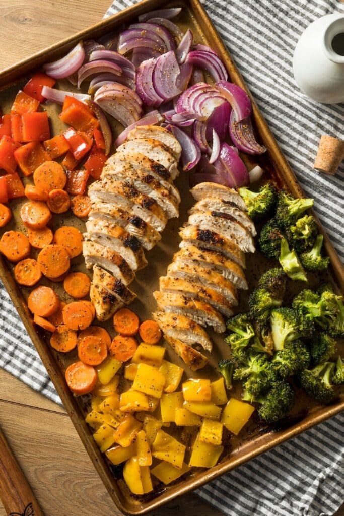 Homemade Keto Sheet Pan Chicken with Vegetables