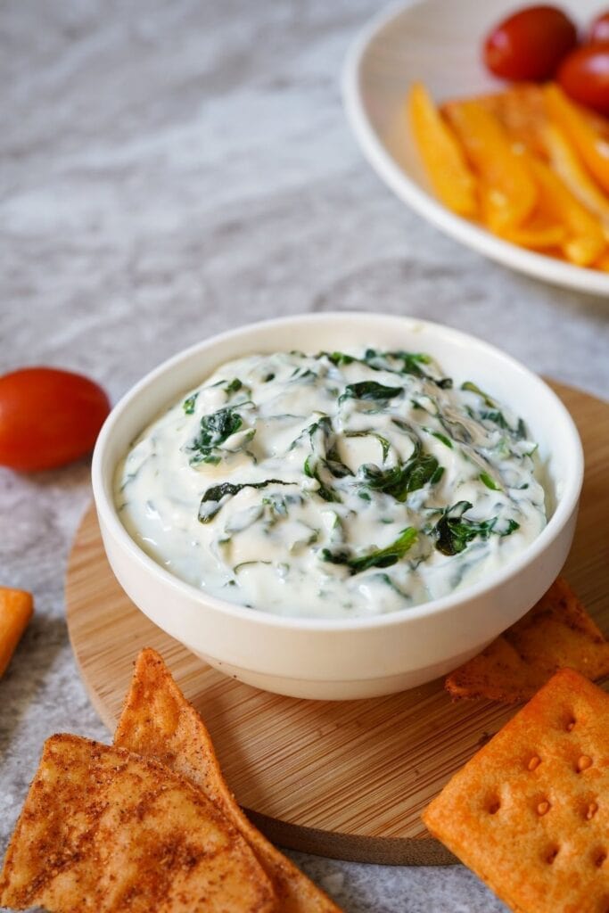 Homemade Spinach Dip in a Bowl