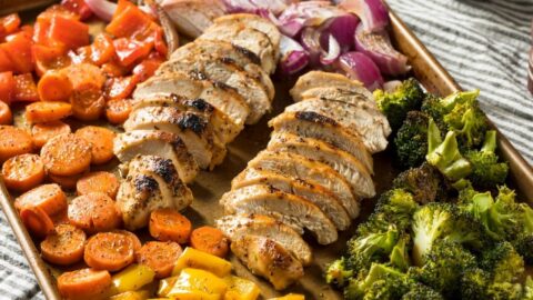 Keto Chicken in a Sheet Pan with Vegetables